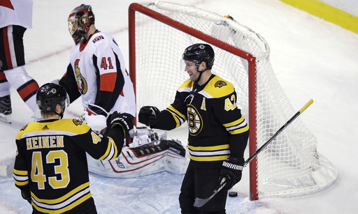 Nash scores 2 goals as surging Bruins beat Senators 5-1 (Dec 27, 2017)