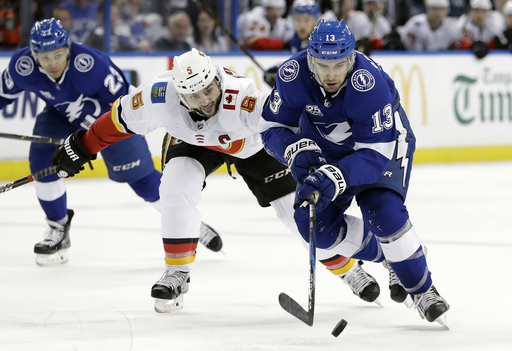 Flames beat NHL-leading Lightning 5-1 for 5th straight win (Jan 11, 2018)