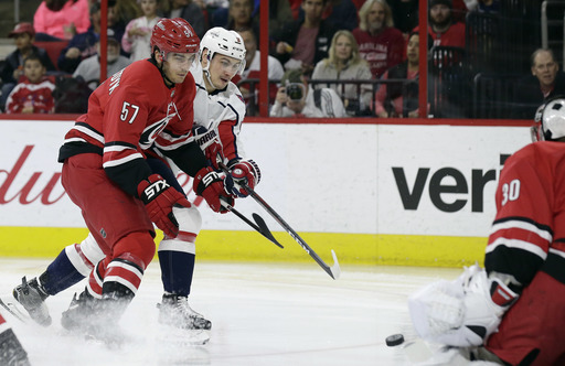 Caps rally, beat Hurricanes on Beagle's goal with 1.3 left (Jan 12, 2018)