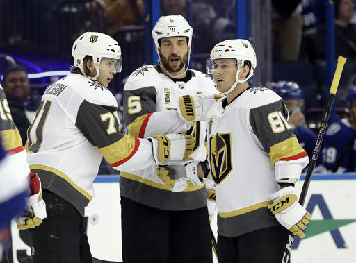Vegas beats Tampa Bay 4-1 in matchup of conference leaders