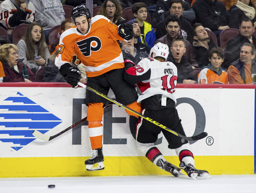 Hoffman lifts Senators to shootout victory over Flyers