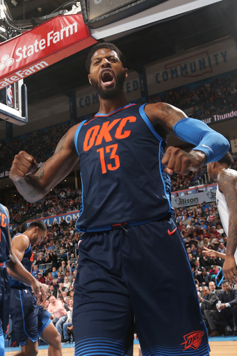 George has 33 points, short-handed Thunder beat Grizzlies