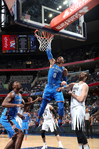 George, Westbrook’s triple-double lead OKC past Grizzlies