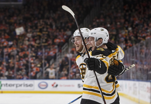 Krejci snaps tie late in 3rd, Bruins rally past Oilers 3-2