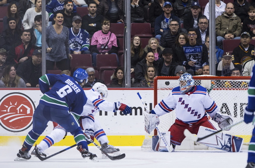 Gilmour’s goal in OT lifts Rangers to 6-5 win over Canucks