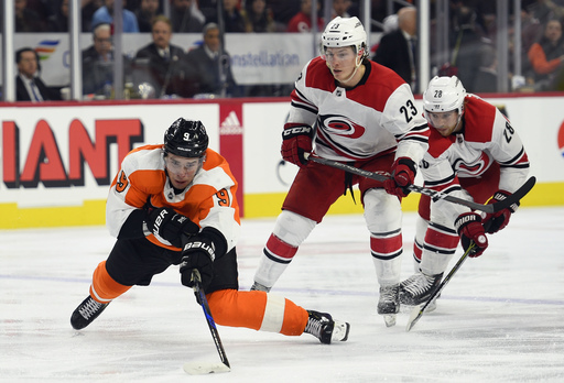 Hurricanes end 6-game losing streak in 4-1 win over Flyers