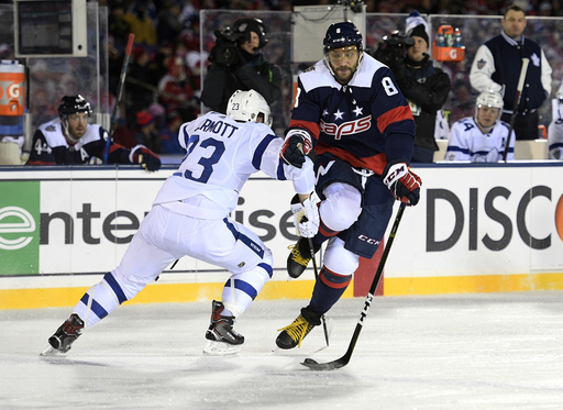 Caps light up Leafs, lights go out for outdoor game at Navy