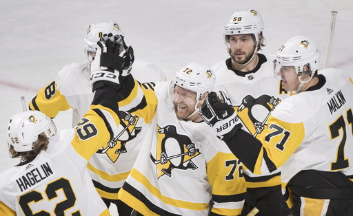 Hornqvist scores 2 as Penguins beat Canadiens, 5-3