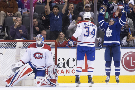 Maple Leafs blank Canadiens for 12th straight home win
