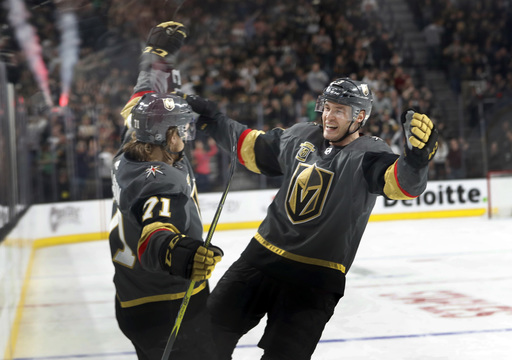 Karlsson’s hat trick helps Vegas beat Flames 4-0