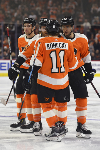 Simmonds scores 2 goals, helps lift Flyers past Capitals 6-3