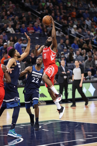 Harden scores 34 as Rockets hold off Timberwolves 129-120