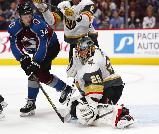 Avalanche edge Golden Knights 2-1 in shootout