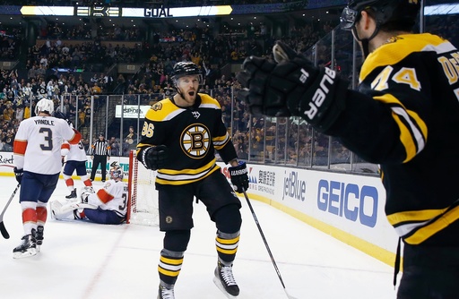 Bruins beat Panthers 5-1, regain first place in East