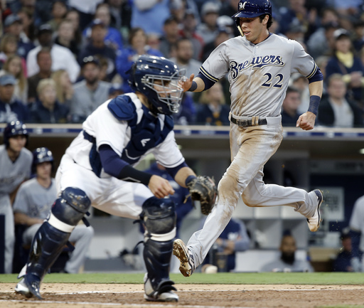 Yelich ties career high with 5 hits in Brewers’ 7-3 win