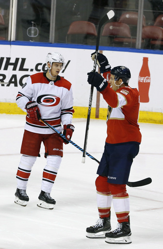 Petrovic scores in 3rd period, Panthers beat Hurricanes 3-2