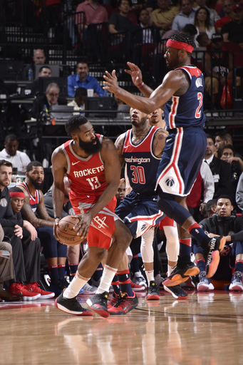 Harden just misses triple-double, Rockets rout Wizards
