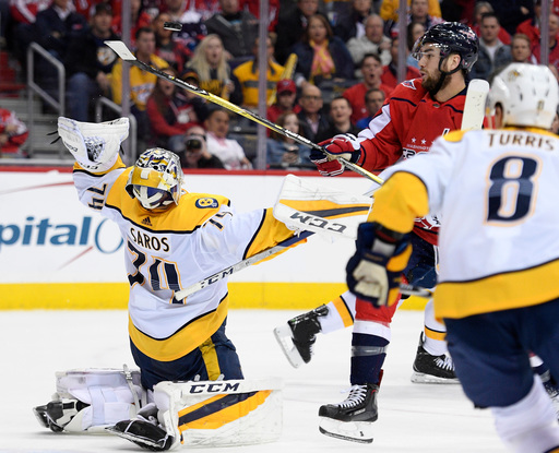 Predators beat Capitals 4-3 to clinch top seed in West