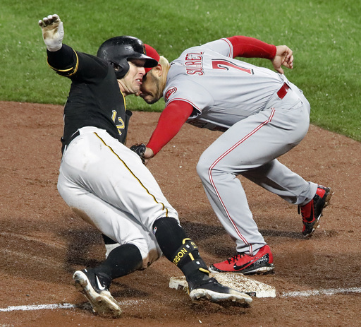 Moran and Marte lead streaking Pirates over Reds 14-3