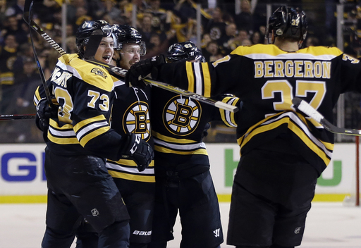 Bruins beat Maple Leafs 5-1 in opener of playoff series