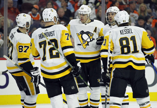 Sidney Crosby scores, Penguins beat Flyers 5-1