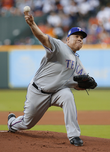 Colon perfect through 6 innings for Rangers vs Astros