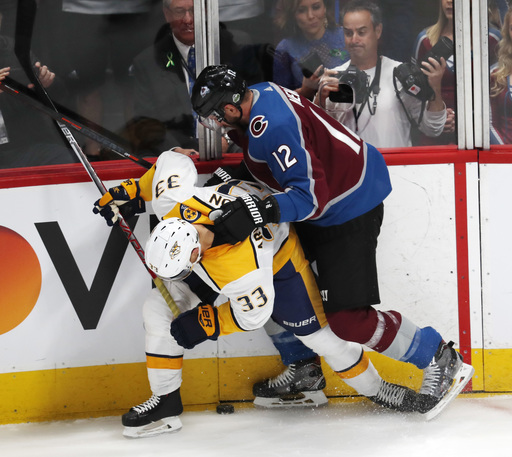 Avs and Predators series turns chippy heading into Game 4