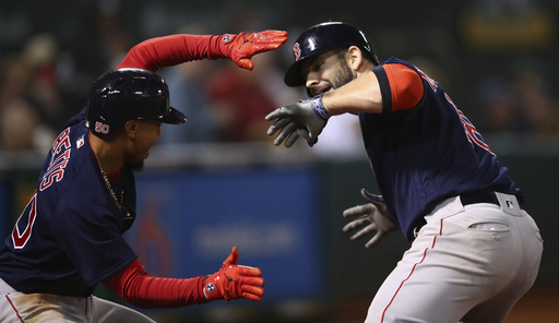 Moreland’s slam, Red Sox beat A’s 7-3 for 8th straight win