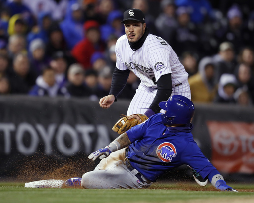 Baez, Schwarber homer, Cubs beat Rockies 16-5