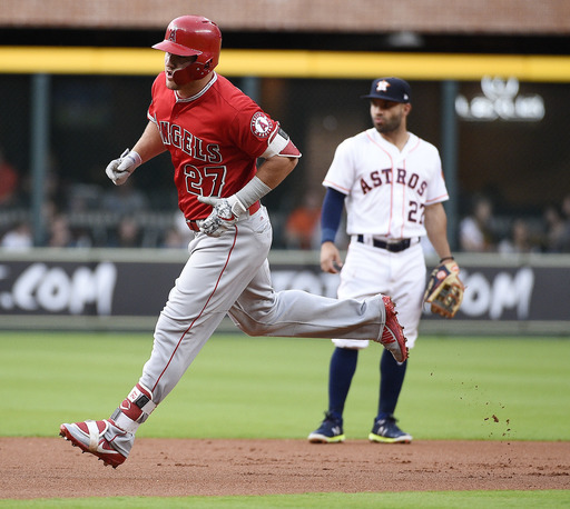 Trout hits 10th HR, Ohtani shaky, Angels beat Astros 8-7