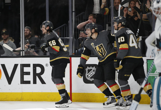 Tuch scores 2, Golden Knights beat Sharks 5-3 in Game 5
