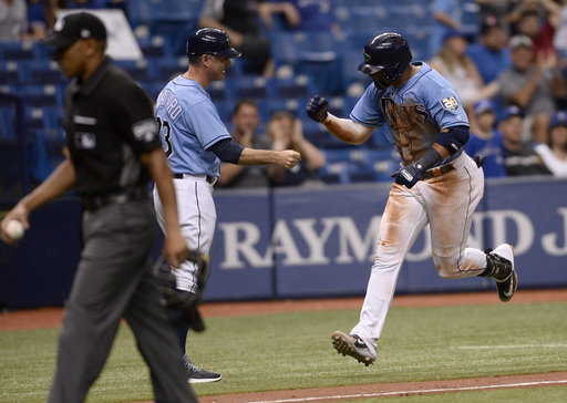 Blue Jays beat Rays 2-1 on Colome’s wild pitch in 9th