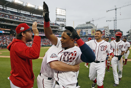 Scherzer fans 15, Nationals score 2 in 9th to beat Phils 5-4