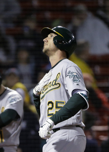 A’s Stephen Piscotty honors late mother with HR in return