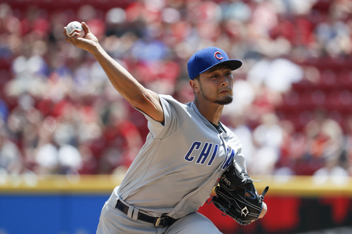 Backed by HRs, Darvish beats Reds 6-1 for 1st win with Cubs