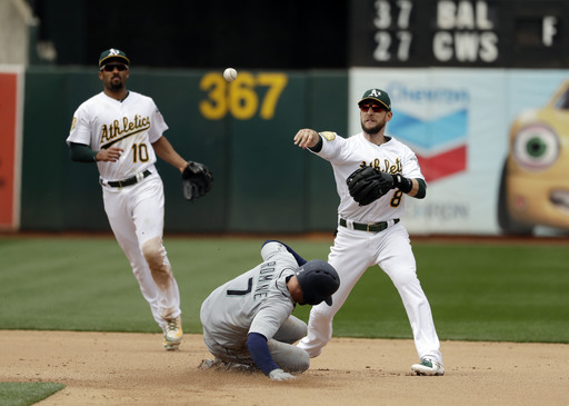 Piscotty, A’s tag Hernandez early, beat Mariners 4-3