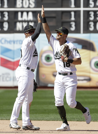 Chapman lifts A’s over Diamondbacks 2-1