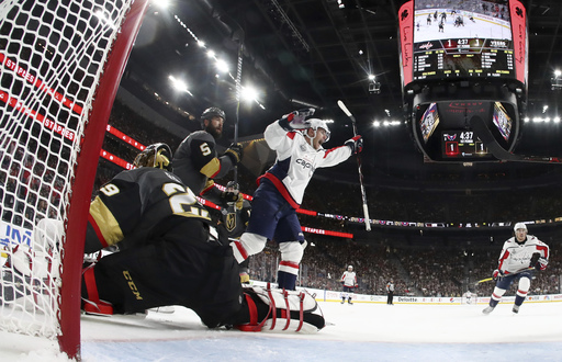 Goalies under siege in Game 1 shootout between Caps, Knights