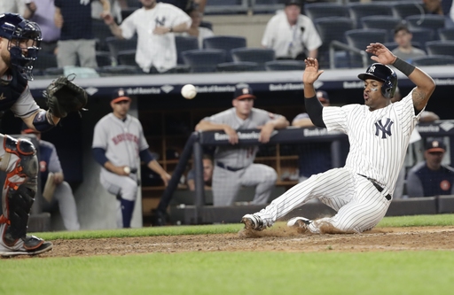 Gardner, Torres rally Yankees to 6-5 win over Astros in 10