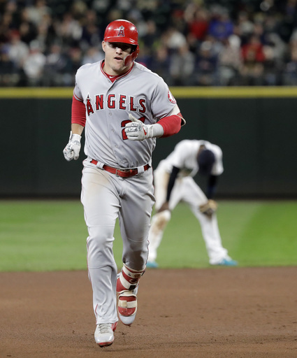 Trout hits 2 HRs again, Mariners belt 4 in 6-3 win vs Angels