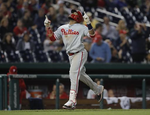 Herrera homers again, Phillies rout Nationals 12-2