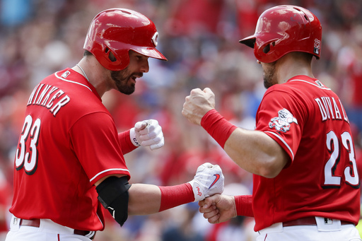 Winker, Votto lead Reds from five down to 8-6 win over Cubs