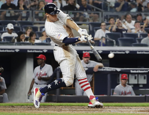 Stanton, Hicks, Higashioka homer as Yankees beat Braves 8-5