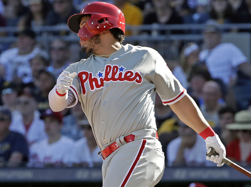 Phillies top Pirates, 3-2 for sixth straight win