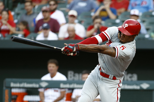 Alfaro’s 3 RBIs carry 1st-place Phillies past Orioles 5-4