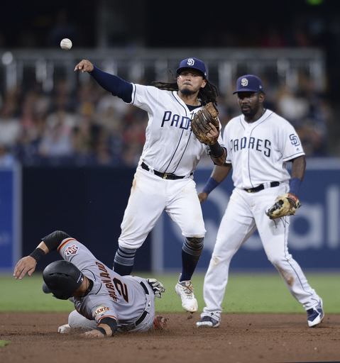 Hernandez’s HR in 12th, leads Giants to 5-3 win over Padres