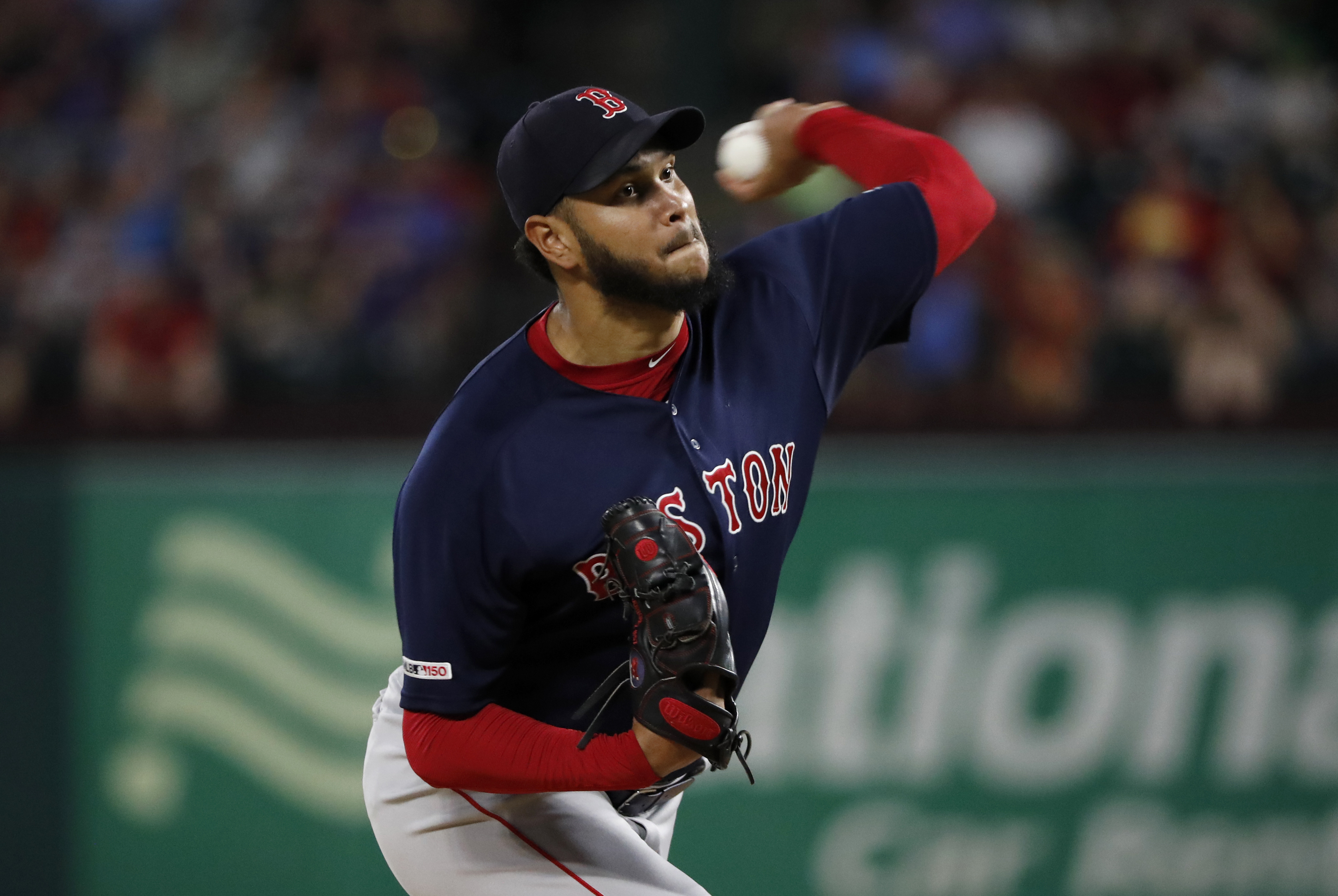 Rodriguez labors for 19th win as Red Sox beat Rangers 12-10