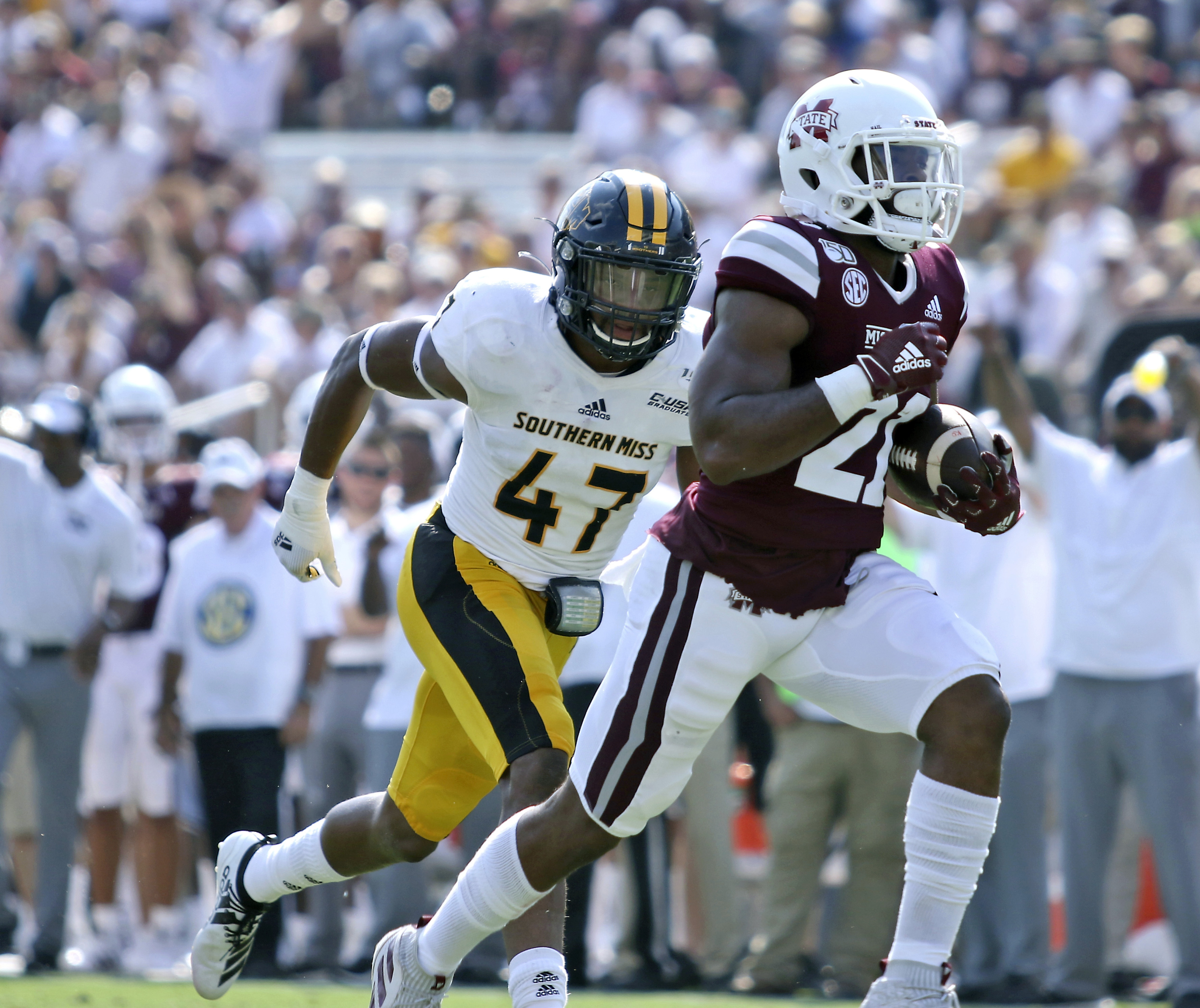 Hill Leads Mississippi State Past Southern Miss 38-15