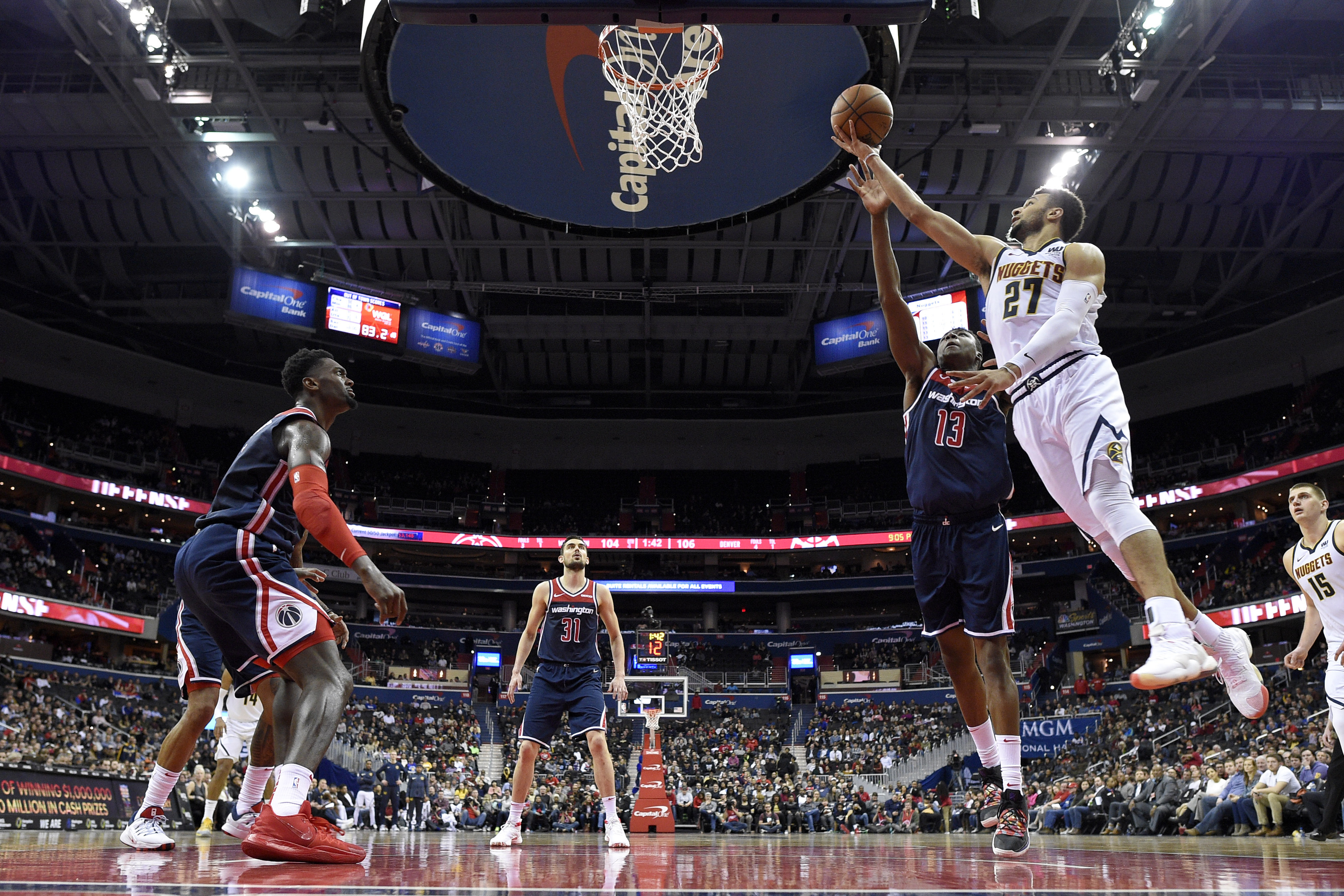 Nuggets beat Wizards 113-108 for fifth straight victory