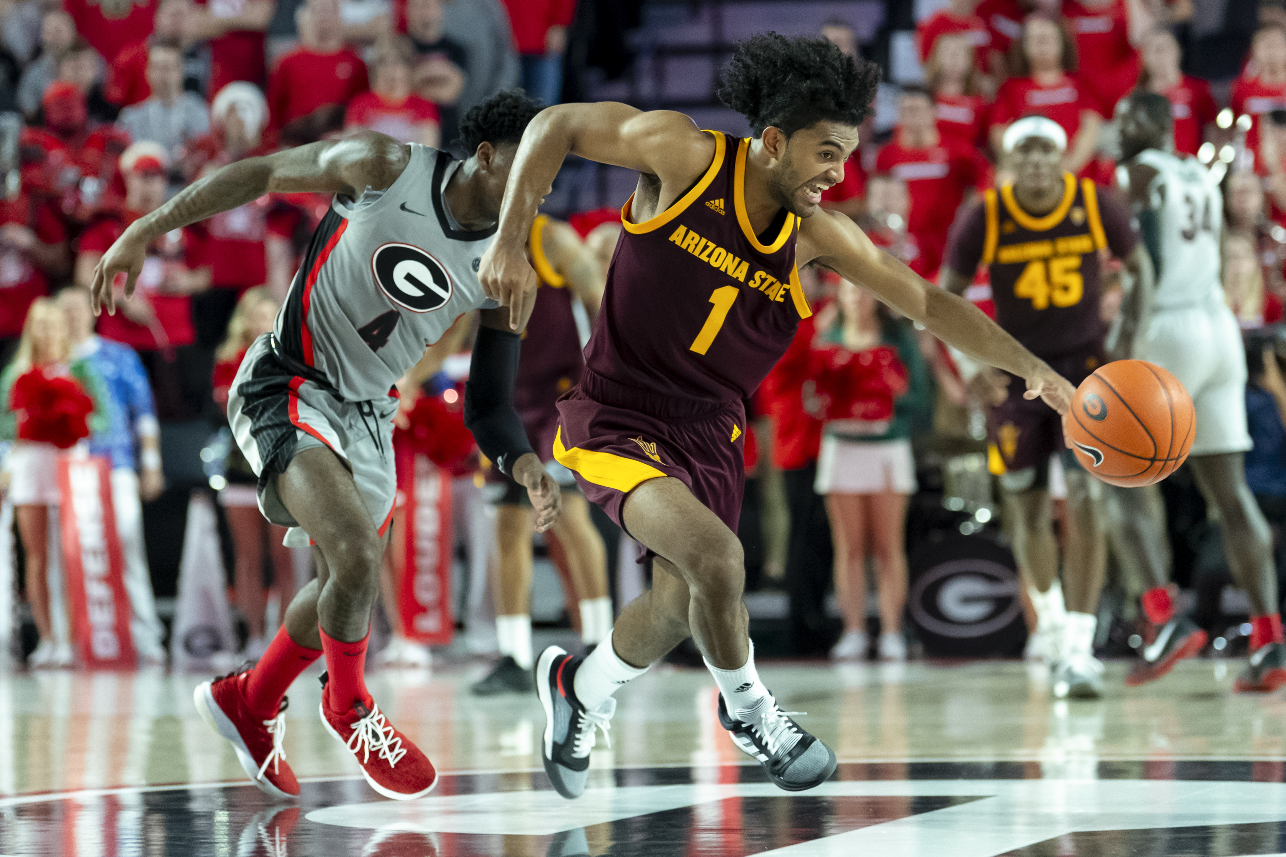 No. 20 Sun Devils rally from 18 down to beat Georgia 76-74